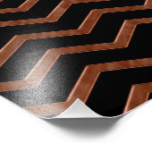 Metalic Bronze Zig Zag Pattern Foto Afdruk (Hoek)
