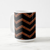 Metalic Bronze Zig Zag Pattern Koffiemok (Voorkant links)