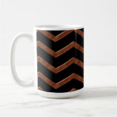 Metalic Bronze Zig Zag Pattern Koffiemok (Links)