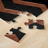 Metalic Bronze Zig Zag Pattern Legpuzzel (Zijkant)
