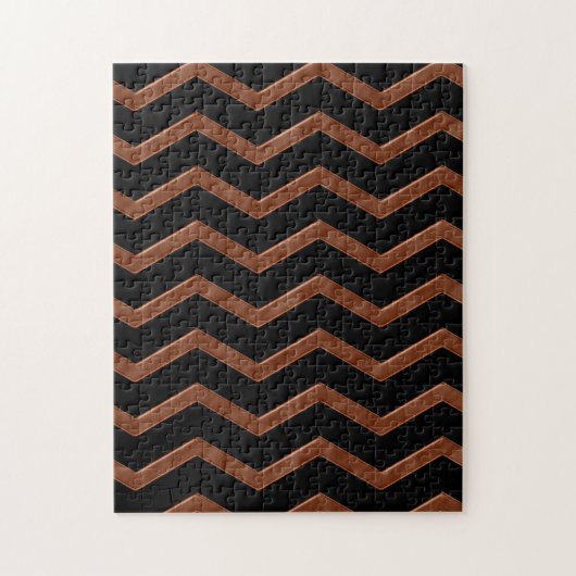 Metalic Bronze Zig Zag Pattern Legpuzzel (Verticaal)