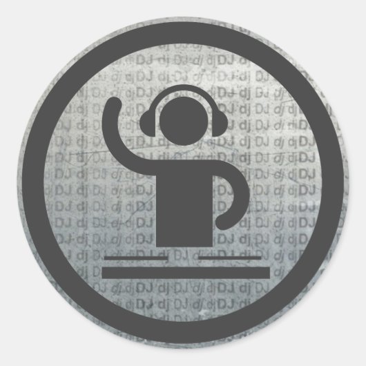 Metalic dj icon sticker (Voorkant)