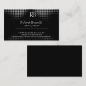 Metalic Gray Monogram Visitekaartje (Voorkant / Achterkant)