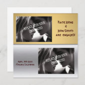 Metalic modern Square Verloving aankondiging (Voorkant / Achterkant)