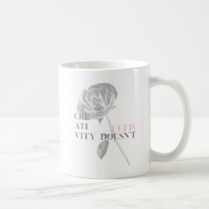 Metalic Rosé 'Creativiteit Slaapt Nooit' Stijlvoll Koffiemok