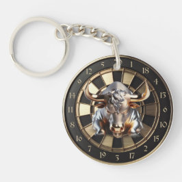 Metall Dartboard mit Bulle - golden Bull Sleutelhanger