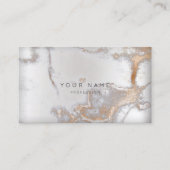 Metalli Roos Gold Copper Marble Appointment Silver Afsprakenkaartje (Voorkant)