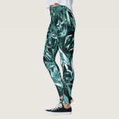 Metallic Abstract 101 Deep Teal Leggings (Links)