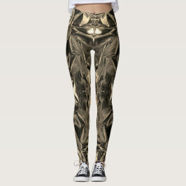Metallic Abstract 101 Sepia Leggings