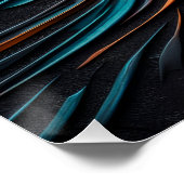 Metallic Abstract Woman's Face Art. Perfect Poster (Hoek)