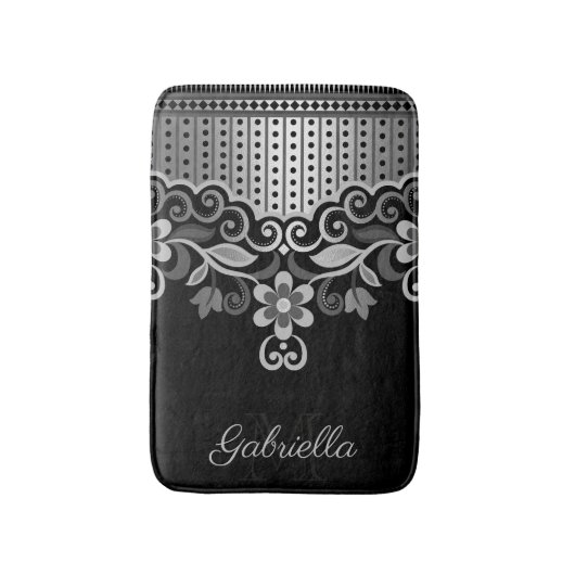 Metallic Abstracte Floral Badmat (Voorkant Verticaal)