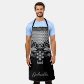 Metallic Abstracte Floral Schort (Gedragen)