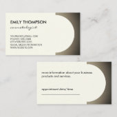 Metallic Accent (off-yellow) Benoeming Afsprakenkaartje (Voorkant / Achterkant)