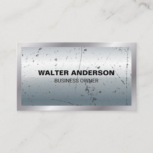 Metallic achtergrond en rand visitekaartje (Voorkant)