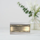 Metallic achtergrond | Gold Silver Visitekaartje (Staand voorkant)