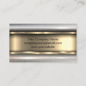 Metallic achtergrond | Gold Silver Visitekaartje (Achterkant)