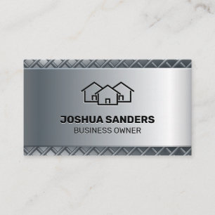 Metallic achtergrond Pictogram homes Visitekaartje