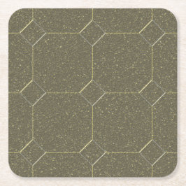 Metallic afdruk vierkante kartonnen onderzetter