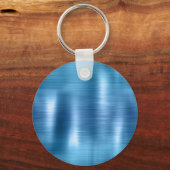 Metallic Aqua Blue Glitter Sleutelhanger (Achterkant)