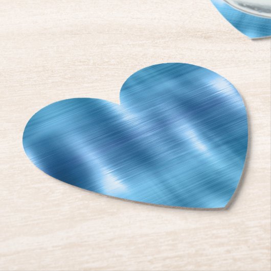 Metallic Aqua Blue Kartonnen Onderzetters (Gekanteld)