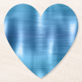 Metallic Aqua Blue Kartonnen Onderzetters (Voorkant)