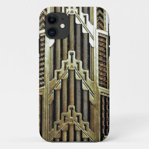 Metallic art nouveau design, , elegant, chic, iPhone 11 hoesje