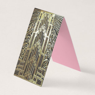 Metallic art nouveau design, , elegant, chic visitekaartjes