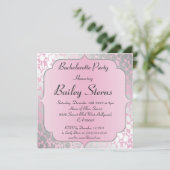 Metallic Baby roze bachelorette Kaart (Staand voorkant)