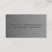 Metallic Background Butchers Knife Visitekaartje (Achterkant)