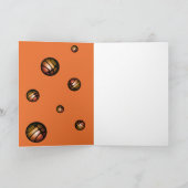 Metallic Basketbal Gelukkige Verjaardag Foto Kaart (Binnen)