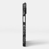 Metallic Black Glitter Personalized iPhone Hoesje (Rechterkant)