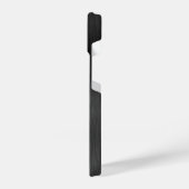 Metallic Black Glitter Personalized iPhone Hoesje (Linkerkant)