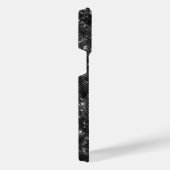 Metallic Black Glitter Personalized iPhone Hoesje (Rechterkant)