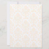 Metallic Black & Gold Damask Wedding Invite Kaart (Achterkant)