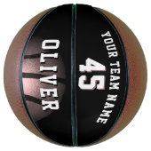 Metallic Black Player Team Name Number Basketbal (Verticaal)