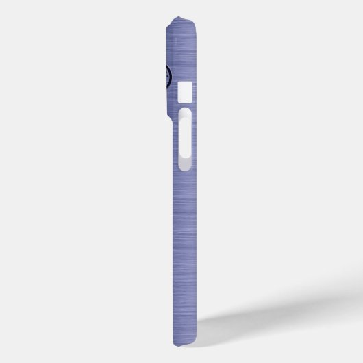 Metallic blauw en donkerblauw kant monogram Case-Mate iPhone case (Achterkant / Links)