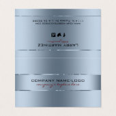 Metallic blauw-tint moderne achtergrond visitekaartjes (Buitenkant ongevouwen)