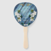 Metallic Blauwe Groen Peacocks op Emerald Green Si Handwaaier (Achterkant)