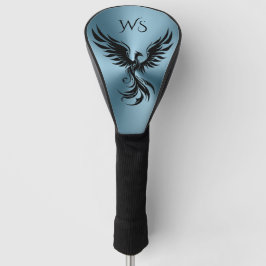 Metallic Blauwgroen Blauw Zwart Phoenix Monogram I Golfheadcover