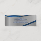 Metallic Blue Abstract achtergrond Mini Visitekaartje (Achterkant)
