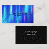 Metallic Blue Brushed Industrial Visitekaartje (Voorkant / Achterkant)