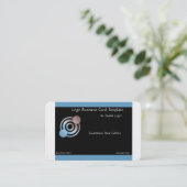 Metallic Blue Crop Circles Logo Visitekaartje (Staand voorkant)