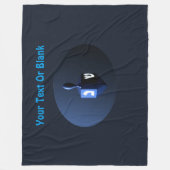 Metallic Blue Dreidel Fleece Deken (Voorkant)
