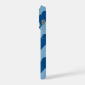 Metallic blue geometric diamond shapes (Côté gauche)