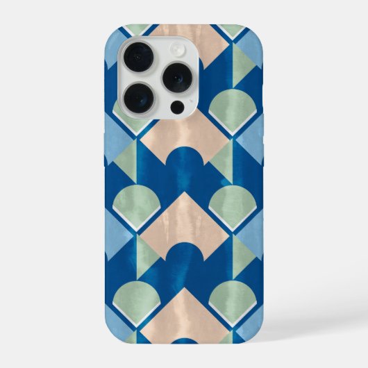 Metallic blue geometric diamond shapes (Verso)