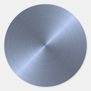 Metallic Blue Ronde Sticker