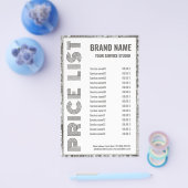 Metallic Border Beauty Salon Price List Flyer (Enkel)