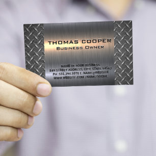 Metallic borsthenen   Ruitvormig patroon Visitekaartje