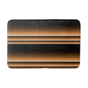Metallic Bronze Copper Brown Ombre Stripes Badmat