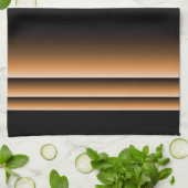 Metallic Bronze Copper Brown Ombre Stripes Theedoek (Gevouwen)